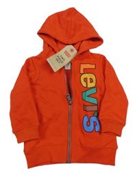 Nové - červená propínací mikina s kapucí Levi´s