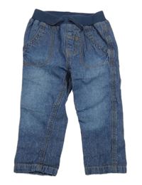 Tmavomodré rifle s úpletový pasom George