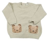 Béžový sveter s tigrami Next