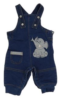 Tmavomodré teplákové laclové rifle se slonem Ergee