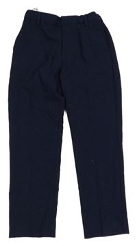 Tmavomodré slávnostné nohavice ZARA