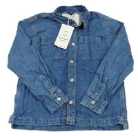 Nové - Modrá riflová košilová bunda H&M