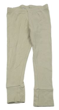 Béžové rebrované ľahké tepláky H&M