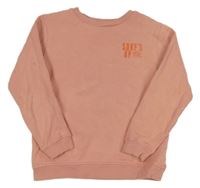 Svetloružová mikina s nápisom Fat Face