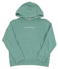 Zelená mikina s nápisem a kapucí Tom Tailor
