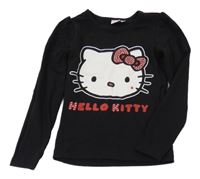 Černé triko s Kitty Sanrio