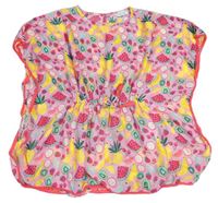 Světlerůžová plážová tunika s ovocem Primark
