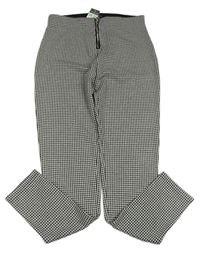 Čierno-biele vzorované tregíny so zipsom zn. Primark