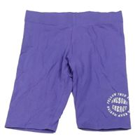 Fialové elastické kraťasy s nápisem M&S