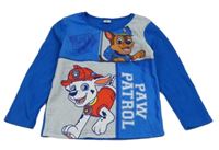 Kobaltově modro-sivá fleecová mikina s Paw Patrol Nickelodeon