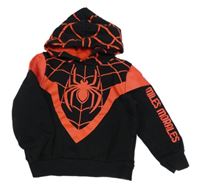 Čierno-červená mikina so Spider-manem a kapucňou Marvel