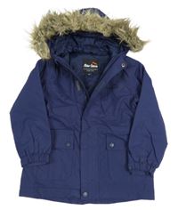 Tmavomodrá šusťáková zimní bunda s kapucí Peter Storm 