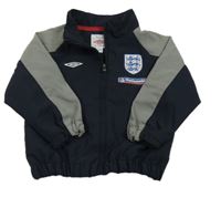Tmavomodro-šedá šusťáková sportovní bunda England Umbro