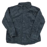 Modrošedá menšestrová košeľová bunda Tu