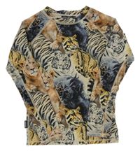 Barevné vzorované UV triko se zvířátky 