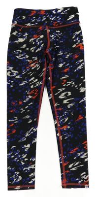 Černo-barevné vzorované sportovní legíny M&S