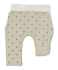 Smotanové zateplené tepláky s bodkami Nutmeg