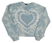 Modro-biela batikovaná crop mikina C&A