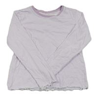 Lila-bílé pruhované triko 