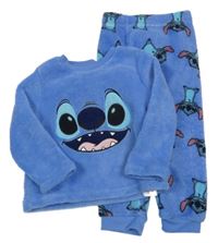Modré chlupaté pyžamo se Stitchem Primark
