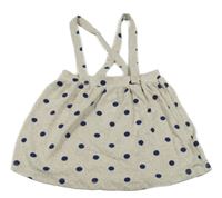 Béžová úpletová sukňa s bodkami a odepínacími trakami George