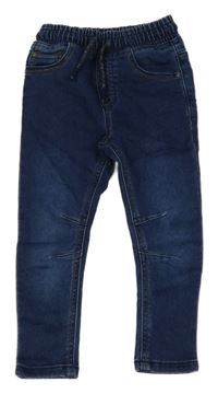 Tmavomodré teplákové rifle TU