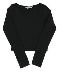 Čierne crop tričko H&M