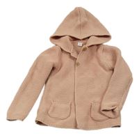 Starorůžový propínací svetr s kapucí M&S