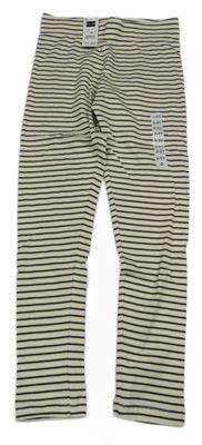 Nové - Smetanovo-černé pruhované legíny Dunnes