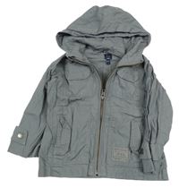 Šedá plátěná bunda s kapucí GAP