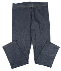 Tmavomodro-stříbrné legíny Wonder Nation