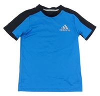 Modro-černé funkční sportovní tričko Adidas
