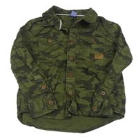 Kaki-čierna army košeľa s nášivkou dopodopo