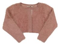 Starorůžové chlupaté propínací svetrové bolérko zn. name it.