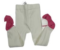 Bielo-tmavoružové pančuchy Debenhams