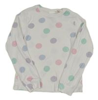 Bielo-farebné bodkovaná é tričko H&M