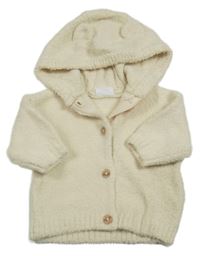 Smotanový prepínaci sveter s kapucňou s uškami F&F