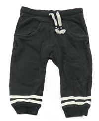 Černé turecké tepláky s pruhy H&M