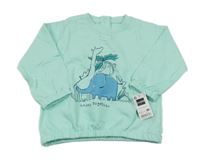 Nové - belasá mikina so zvieratkami a palmou St. Bernard