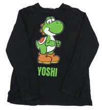 Čierne tričko s YOSHIM - Super Mario