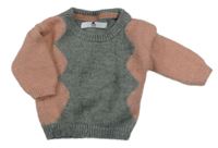 Sivo-staroružový melírovaný sveter M&S