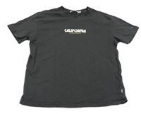 Černošedé tričko s nápisy a slunci AMERICA TODAY