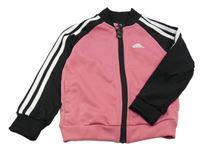 Růžovo-černá thermo propínací mikina Adidas