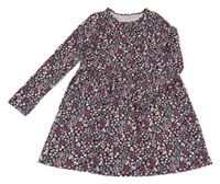 Čierne šaty s kvietkami H&M