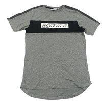Sivo-čierne melírované tričko s logom McKenzie