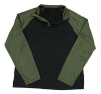 Černo-khaki športová mikina Ergeenomixx