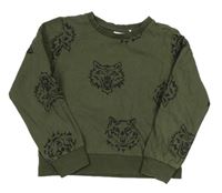Khaki mikina s vlky zn. Name it