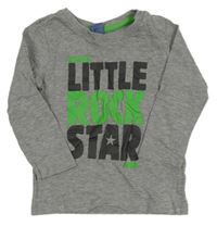 Sivé melírované tričko s nápisom Dopodopo