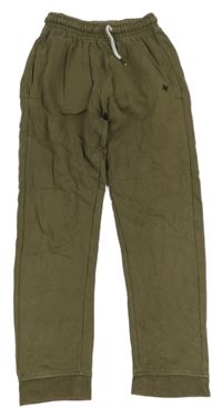 Khaki slim tepláky Next