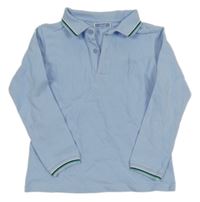 Světlemodré polo triko s potiskem Jacadi